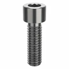 Inch-system standard socket head cap screw with 5/16"-18 thread, 1 in length, and 1/4 in drive size. Made from 316 stainless steel (H5) with a plain finish and right-hand thread. Used for fastening components in machinery, equipment assembly, and structural applications requiring corrosion resistance.