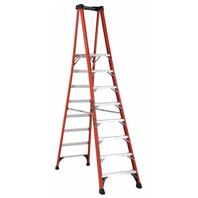 LOUISVILLE LADDER 8 ft Fiberglass General Purpose Podium Stepladder - General Purpose Podium Stepladders