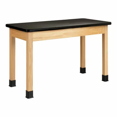 DIVERSIFIED SPACES Plain Apron Table: 30 in Overall Wd, 36 in Overall Ht, 4 1/2 ft Overall Lg - Fixed-Height Laminate Surfaced Lab Tables