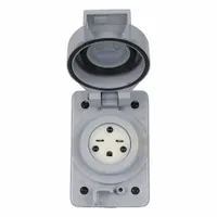 Straight Blade Receptacle: Single, 6-15R, Gray, 250V AC, 15 A, 2 Pole / 3 Wire (MPN LNR96-2)