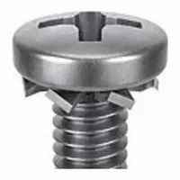 SEMS Screw: External Tooth, #6-32 Thread Size, 1 1/4 in Lg, Stainless Steel, Passivated, Pan, 10 PK (MPN 1-PPE-6C-125)