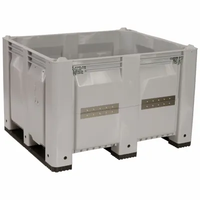 DECADE PRODUCTS Bulk Container: 25.4 cu ft, 48 in x 40 in x 31 in, Lid Not Included - Non-Collapsible Plastic Bulk Containers