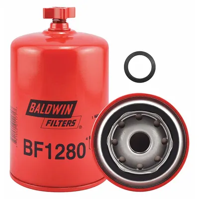 BALDWIN FILTERS Fuel Filter: Spin-On, 3 11/16 in Outside Dia, 13/16"-18 Thread Size - Spin-On Fuel Filters