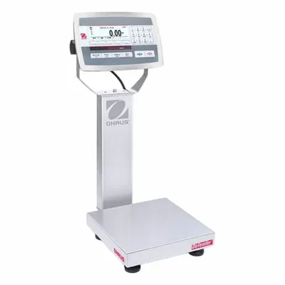 OHAUS Bench Scale with Column-Mounted Indicator, 10 lb Capacity, IP67/IP68 - Bench Scales with Column-Mounted Indicator