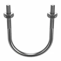 Standard U-Bolt: 1/2"-13 Thread Size, For Pipe Size 5 in, 7 13/16 in Inside Ht, Stainless Steel (MPN U17277.050.0500)