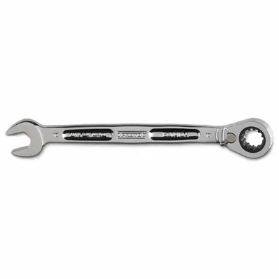 PROTO Combination Wrenches: Alloy Steel, Full Polish Chrome, 10 mm Head Size - Metric Spline Ratcheting Combination Wrenches