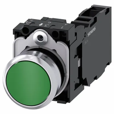 Siemens Flush Push Button Operator: Non-Illuminated, Flush Profile, Non-Metallic - Flush-Mount Push Buttons