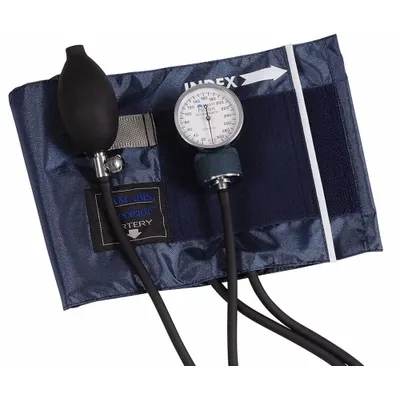 MABIS 01-140-016 Mechanical Blood Pressure Monitor, Arm, Adult, Blue Nylon Cuff - Mechanical Blood Pressure Monitors