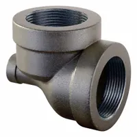Metal Pipe Tee: 2 1/2 in x 1/2 in x 2 1/2 in, Threaded x Threaded x Threaded, Class 125, Cast Iron (MPN 0300056801)