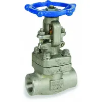 SHARPE Gate Valve: 1 1/4 in, 316L Stainless Steel, Rising, Socket x FNPT, 1,600 psi CWP, Wheel (MPN 4371004020)