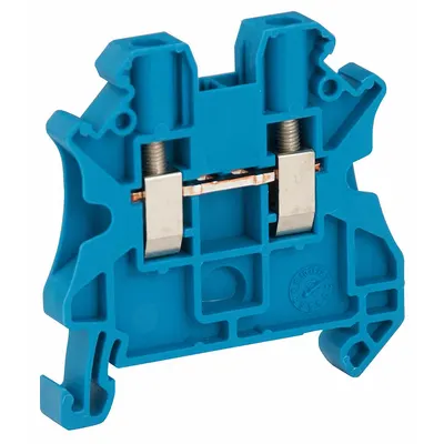 SCHNEIDER Terminal Block: DIN Rail Mounting Type, Screw Clamp Wire Termination - Pass-Through Blocks