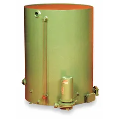 This simplex vertical tank boiler feed pump features a 1/3 hp motor rated for 115/230V AC, with a cast iron pump casing and FNPT inlet and discharge connections. It is designed for automatic water supply to boilers in commercial and industrial steam systems, helping maintain proper water levels and prevent dry-firing.