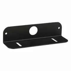 Black steel mounting bracket for vehicle lights. Measures 5 in length, 1 1/4 in height, and 1 1/2 in width. Compatible with GROTE model 7814x. Used to securely mount lights on trucks, trailers, and industrial vehicles.