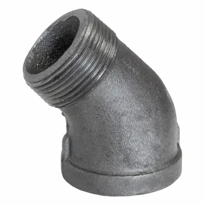 USA INDUSTRIALS Metal Pipe Elbow: 1/8 in x 1/8 in, Threaded x Threaded, Class 150, 150 psi - Low-Pressure Threaded Pipe Fittings with Thread Sealant