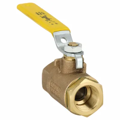 APOLLO Manual Two-Way Ball Valve: 3/4 in, Bronze, Straight, FNPT x FNPT - Bronze Ball Valves with Drain