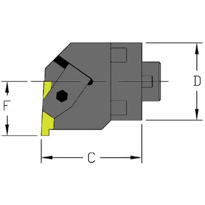 ULTRA-DEX USA Grooving/Threading Cutting Unit Head: NG 4R Insert, MH40 NER4-CFT - Machining