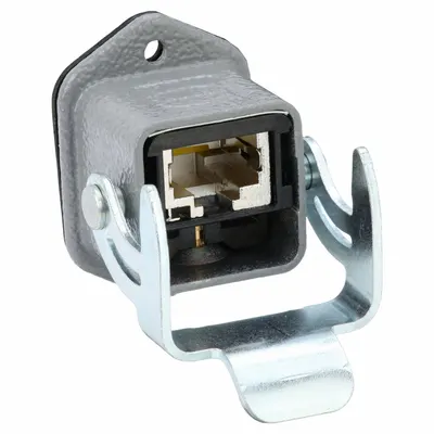 HARTING Han 3A RJ45 Panel Feed-Through: RJ45, Cat6, Data, 8 Poles, Straight, Panel-Mount - Device-Side RJ45 Connectors & Couplers