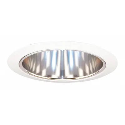 JUNO LIGHTING 27 CWH Recessed Down Light Trim, 6 in Dia, 75 W, Dry Location - Housing Trim Rings