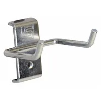 TRESTON Double Rod Pegboard Hook: 1 1/2 in x 5 29/32 in x 1 3/4 in, 5 Hooks, Screw-In, Surface (MPN 853220-51)