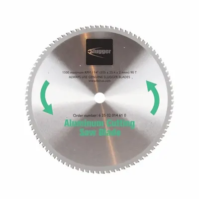 FEIN Circular Saw Blade: 14 in Blade Dia., 90 Teeth, 0.11 in Cut Wd, 1 in Arbor Size - Steel & General Metal-Cutting Blades