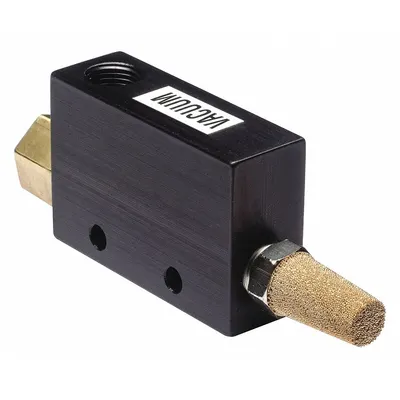 GAST Vacuum Ejector: 113 lpm, 1/8 in NPT Female, 3/8 in NPT Female - Gast VG Series Vacuum Generators