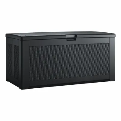 RUBBERMAID Deck Box, 18.3 cu ft, Charcoal - Deck Boxes