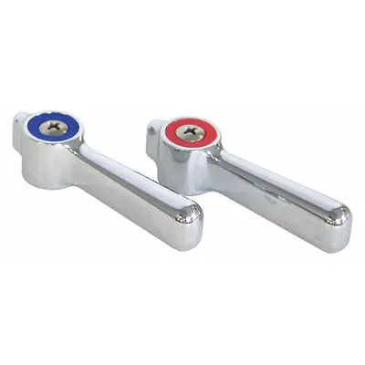 KISSLER Handle: Chicago Faucets, Lever Handle, Use with Hot/Cold Water Temp, Brass - Lever Faucet Handles