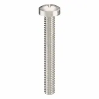 Machine Screw: M2.5x0.45 Thread Size, 20 mm Lg, 18-8, Stainless Steel, Plain, Pan, Phillips, 100 PK (MPN ZSCRW-228)