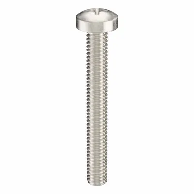 USA INDUSTRIALS Machine Screw: M2.5x0.45 Thread Size, 20 mm Lg, 18-8, Stainless Steel, Plain - Pan Head Machine Screws