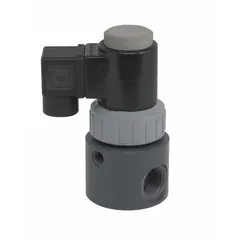 This 2-way, 2-position normally closed solenoid valve is designed for on/off flow control in industrial piping systems. It features a 1/2 in pipe size, 120V AC operation, and a watertight coil enclosure with DIN connection. Suitable for applications requiring reliable fluid control.