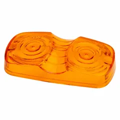 Rectangular acrylic replacement lens for clearance and marker lights on vehicles. Measures 2 inches in height. Designed to replace damaged or faded lenses on compatible light assemblies, restoring proper illumination for trailers, trucks, and heavy equipment.