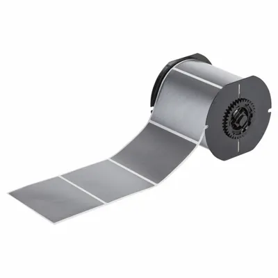 BRADY Pre-Cut Label Stock Roll: 3 in x 4 in, Acrylic, Permanent Adhesive, 500 Labels - Brady Thermal Transfer Precut Label Roll Cartridges