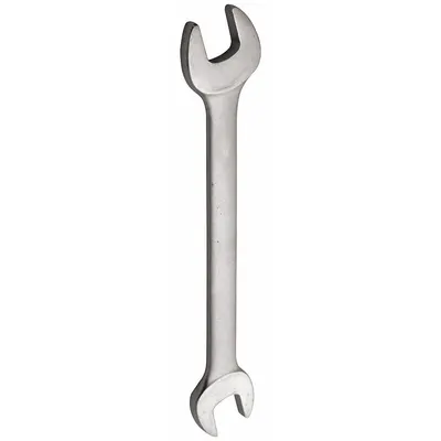 WESTWARD Open End Wrench: Alloy Steel, Satin, 16 mm_17 mm Head Size, 8 in Overall Lg - Metric, Double End, Open End Wrenches