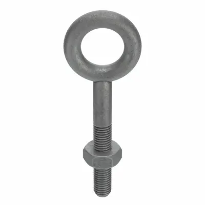 KEN FORGING Machinery Eye Bolt: Without Shoulder, Steel, Galvanized, 1/2"-13 Thread Size - Machinery Eye Bolts without Shoulder