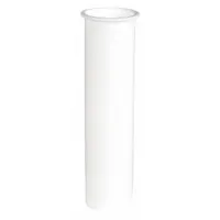APPROVED VENDOR Tailpiece: Plastic, White, 1 1/2 in Nominal Pipe Size, 6 in Overall Lg, Flanged