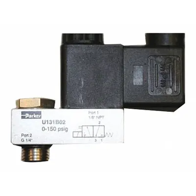 PARKER Air Pilot Valve: 24V DC, U131B01NDAB - Plumbing