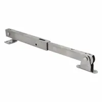 This lid support is designed to hold lids open at a 90° maximum angle. Constructed from 304 stainless steel, it provides corrosion resistance. The overall height is 14 35/64 in. Typical applications include industrial enclosures, panels, and machinery where a support angle is required