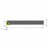 Indexable boring bar for internal turning operations. Designed for use with indexable inserts to perform precision hole enlargement and finishing in metalworking applications