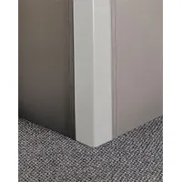 PAWLING CORP Corner Guard: Corner Guard System, PETG, Silver Gray, 2 in Leg Wd, 8 ft Overall Ht (MPN CGP-72-8-210)