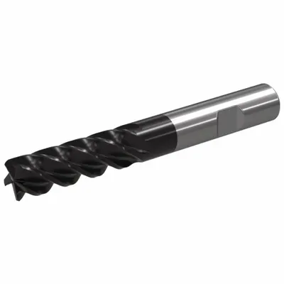 WIDIA Square End Mill: Carbide, TiAlN Coated, 5 Flute, 1/2" Mill Dia, 2-1/8" LOC - Fast-Cutting Carbide Square End Mills for Steel & Cast Iron
