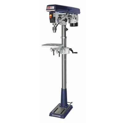 Dayton Radial Floor Drill Press: Belt Drive, 120V AC, Fixed Speed, 600 RPM – 3,100 RPM - Floor Stand Radial Drill Presses with Manual Downfeed
