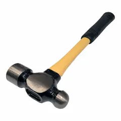 This standard ball-peen hammer features a 24 oz steel head with a 1-5/8 in face diameter and a 15 in overall length. The fiberglass handle provides a secure grip for general striking tasks such as shaping metal, striking chisels, and riveting in industrial maintenance and fabrication work.