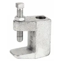 Wide Throat Top Beam Clamp: Zinc-Plated Ductile Iron, 1,200 lb Load Capacity, 3/4 in Throat Dp (MPN 0500010210)