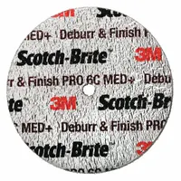 Cool-cutting final finishing wheel for all materials. Deburrs, blends, and finishes surfaces without generating heat. Suitable for metalworking, woodworking, and composite fabrication where a consistent fine finish is required