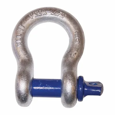PEER-LIFT High-Strength Anchor Shackle, 1,500 lb WLL, 1/4 in Sling Width - High-Strength Anchor Shackles for Lifting