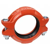 This grooved pipe coupling is designed for joining grooved-end pipes in mechanical piping systems. Constructed from ductile iron with a bolted design and EPDM seal, it is rated for a maximum operating pressure of 1,000 psi. The coupling measures 6-1/2 inches in length and is suitable for use in fire protection, HVAC, and industrial applications