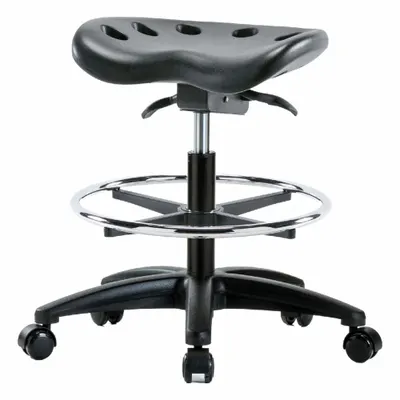 OEM Tractor Stool: Polyurethane, Ht Range 19 in to 26 1/2 in, 17 in Seat Wd - Polyurethane Lab Stools