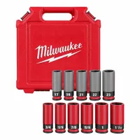 MILWAUKEE: 1/2 in Drive Size, 11 Pieces, (11) 6-Point, Black Phosphate (MPN 49-66-7833)