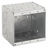 RACO Electrical Box: Steel, 2 Gangs, 3 1/2 in Box Dp, 3 3/4 in Box Wd, 3 3/4 in Box Ht (MPN 696)