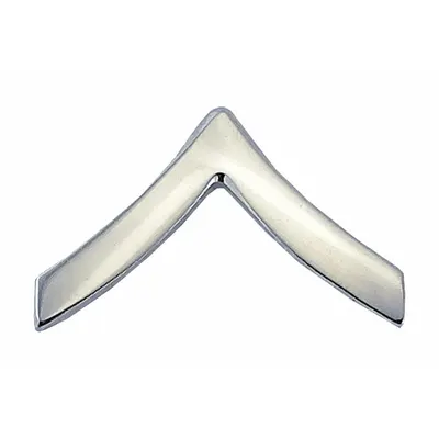 HEROS PRIDE Metal Emblem: Private, 3/4 in, Silver, Metal, Clutch Pin, Rank Insignia - Metallic Insignia